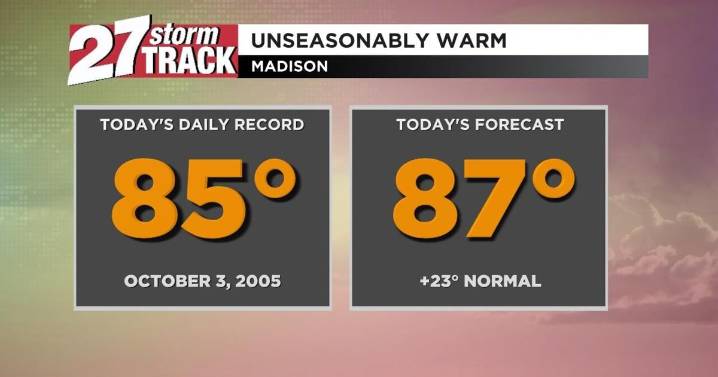 Potential for record-breaking high temperatures today