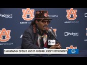 Cam Newton speaks about Auburn jersey retirement ahead of Georgia game