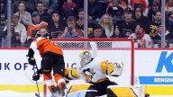 Konecny nets 200th career goal, Brink shines as Flyers edge Penguins in shootout