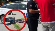 Motociclista queda grave tras brutal accidente vial; podría perder la pierna