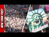 Thousands PACK NYC Streets for National ‘No Kings’ March