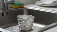 Poner papel aluminio en forma de vaso: para qué sirve y cómo puede salvar el desagüe de tu cocina