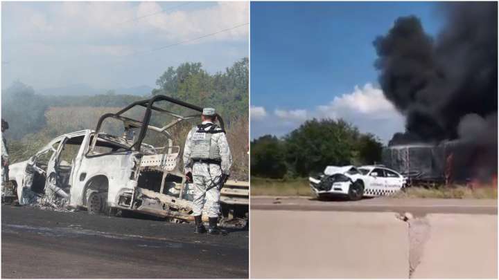 Choca Tráiler con Unidades de la Guardia Nacional en Autopista Mazatlán