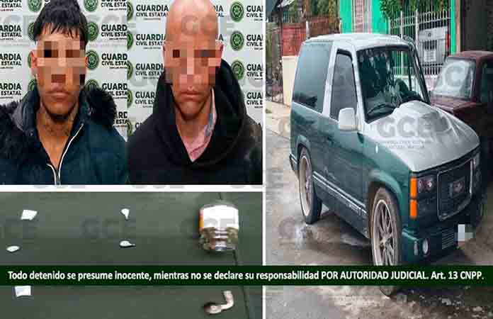 En Ciudad Satélite, arrestan a tres con camioneta hurtada