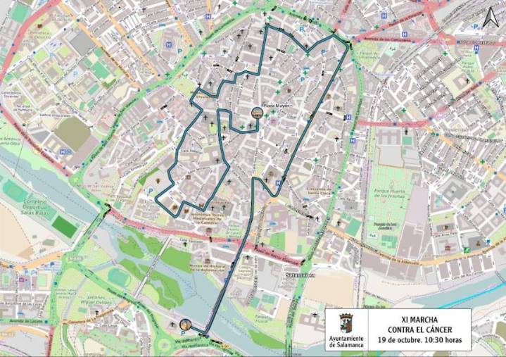 Cortes de tráfico este domingo por la marcha contra el cáncer