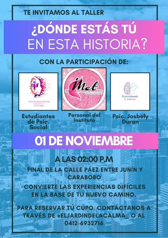 Invitan a taller para víctimas de violencia en Boconó