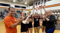 Hackettstown volleyball celebrates HWS title on home court
