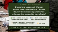 POLL: Should the League of Women Voters have canceled the Charter Review Commission panel when only one side agreed to participate?