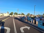 Protesters call for SUSD board member Carine Werner to step down