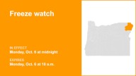 Wallowa County under a freeze watch Monday – temperatures reaching 27
