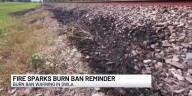 Fire Sparks Burn Ban Reminder