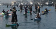 Morro Bay holds annual witches and warlocks paddling event