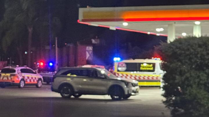 Bloodied man dumped at Western Sydney petrol station after late