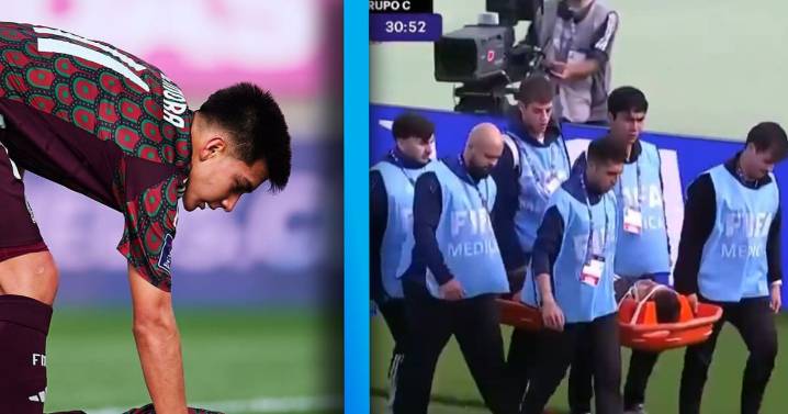 VIDEO: Jugador de México sale en camilla tras un fuerte impacto en la cabeza y pierde el conocimiento