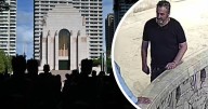 Police search after oil attack leaves stain on major war memorial