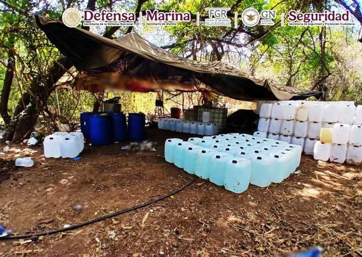 Aseguran droga, precursores y narcolaboratorio en Sinaloa; decomiso representó 756 mdp