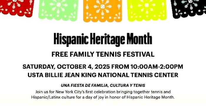 Festival de tenis y cultura en Flushing este sábado