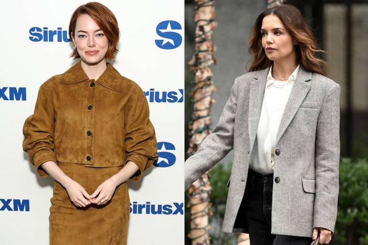 Emma Stone Wore a Brown Suede Jacket with Lookalikes from $35