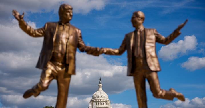 The Trump-Epstein statue is back on the National Mall, days after its abrupt removal