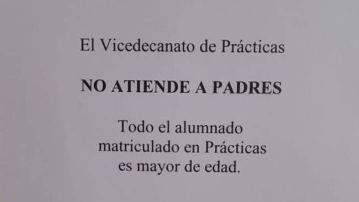 La Universidad de Granada se harta de la implicación familiar: "No atendemos a padres, ya sois mayores"