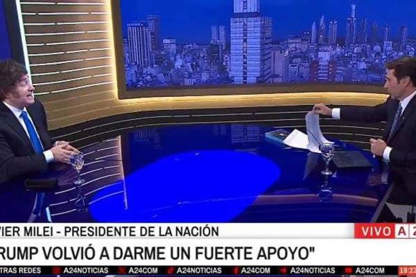 Incómodo momento en vivo: Feinmann le leyó el tuit de Trump y Milei desmintió su interpretación