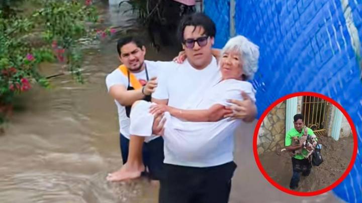 Él es Ricardo, el héroe viral de Poza Rica que rescata abuelitos y perritos tras inundaciones en Veracruz