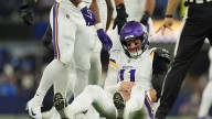 QB Carson Wentz endures painful night as Vikings fall to Chargers