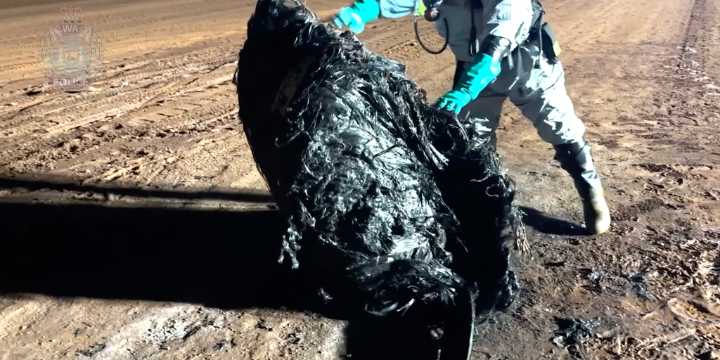 VIDEO: Space junk discovered by mine workers in Australia