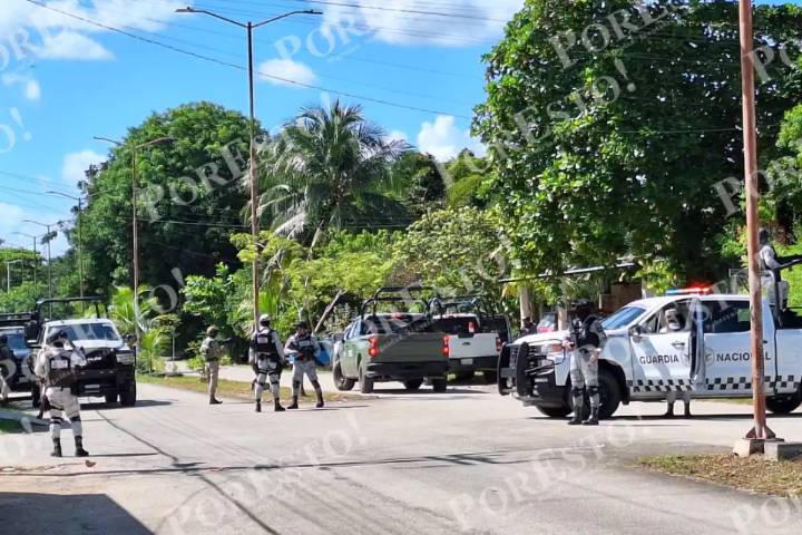 Operativo deja un posible detenido, aseguramiento de sustancias ilícitas y una vivienda en Felipe Carrillo Puerto