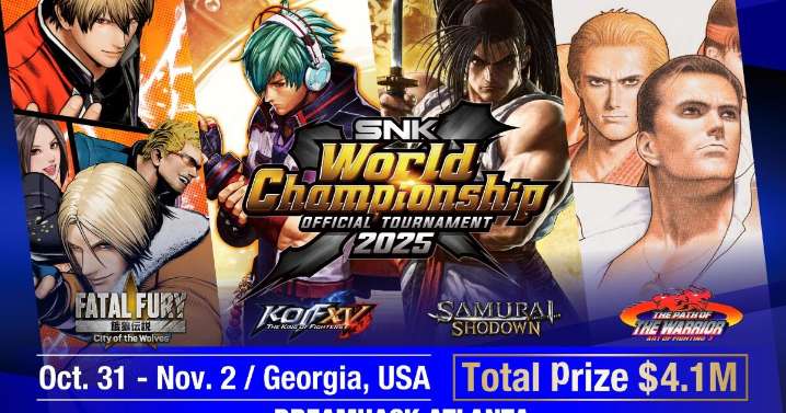 SNK World Championship 2025: $4.1 millones en premios y novedades exclusivas