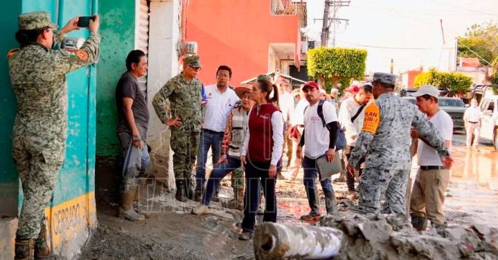 Sheinbaum evalúa en Tampico condiciones del río Pánuco; visitó Tempoal y Álamo, Veracruz