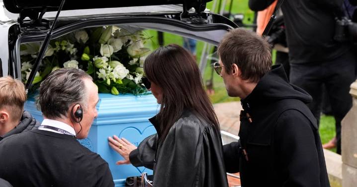 Liam Gallagher touches Ricky Hatton's coffin in heartbreaking moment of funeral