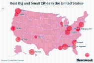 Map Shows Best Big and Small Cities in the United States