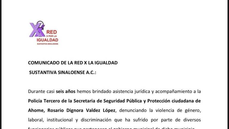 Colectiva exige al alcalde de Ahome acatar recomendación de la CEDH por caso de policía
