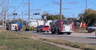 Possible injuries after train hits semi