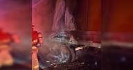 Haletown VFD crews respond to Thursday night semi fire on I