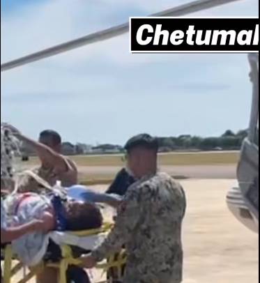 Helicóptero del Gobierno de Estefanía Mercado, realiza octavo traslado humanitario en coordinación con la Marina Mexicana