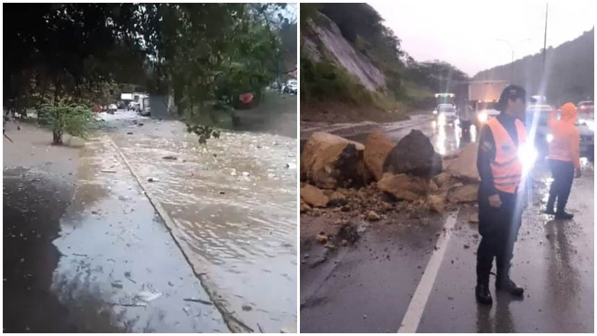 Lluvias causan estragos en Caracas este 15 de octubre: Desbordamiento del Guaire, deslizamientos de tierra y dos fallecidos