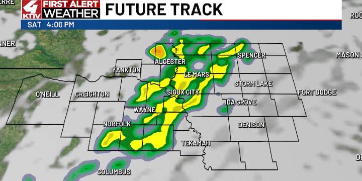 Theres a chance of light rain Saturday afternoon