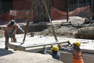 Informan un avance del 80% en la obra pluvial de San Martín y Olavarría