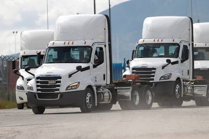 Trump says 25% large truck tariff will start on Nov. 1