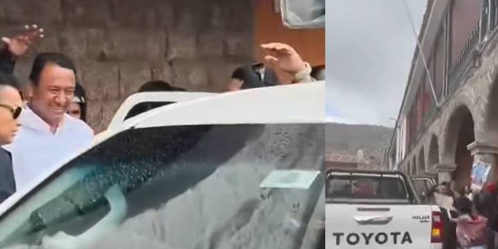 Manifestantes rechazaron la presencia del ministro de Agricultura, Ángel Manero, a la salida de la audiencia agraria en Ayacucho