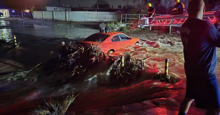 Tucson Fire Department responds to multiple swift water rescues