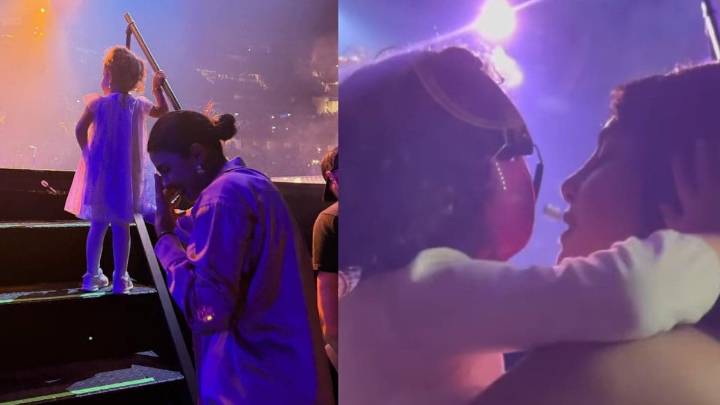 Priyanka Chopra, Baby Malti Are The Cutest Cheer Squad At Nick Jonas’ Concert