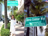 Gloria Estefan es homenajeada con una calle que lleva su nombre en Miami Beach
