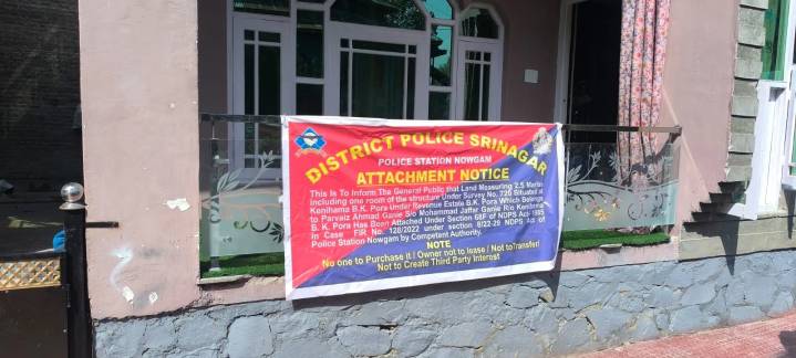 Srinagar Police Attach Residential Property Worth Rs 75 Lakhs Under NDPS Act 