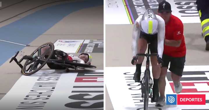 La fuerte caída de chilena Javiera Garrido en Mundial de Ciclismo: se levantó y siguió peleando final