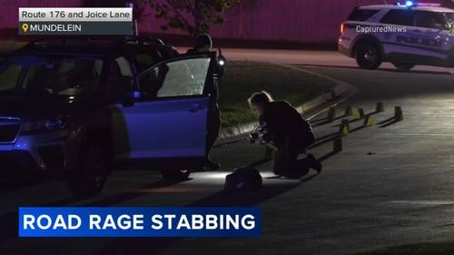1 in custody for alleged road rage stabbing at of Route 176 and Joice Lane in Mundelein, police say