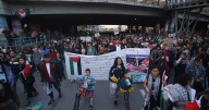 Miles de personas se manifestaron en Bogotá en favor de la causa palestina
