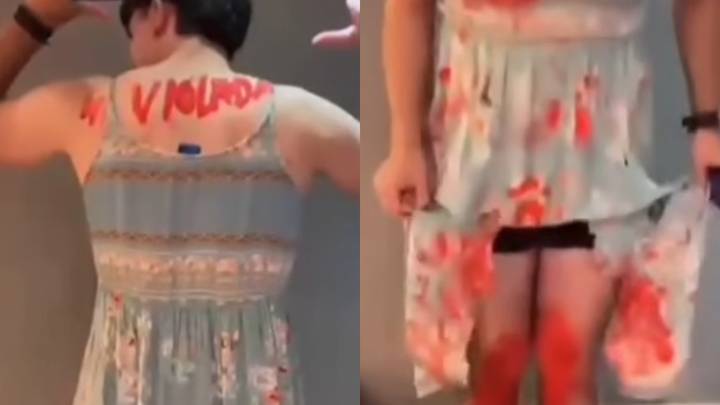 Repudio por un alumno que en su viaje de egresados usó un disfraz que emulaba a una mujer violada